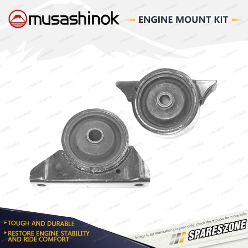 Front + Rear Engine Mount Kit for Mitsubishi Nimbus UF 2.4L 4Cyl 4G64 6/92-11/98