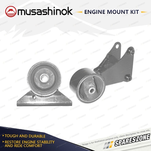 Front + Rear Engine Mount Kit for Mitsubishi Nimbus UF 2.4L 4Cyl 4G64 6/91-5/92