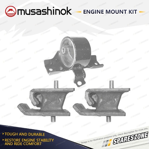 Front + Rear Engine Mount Kit for Mitsubishi Pajero iO QA 1.6L 1.8L 4G18 4G93