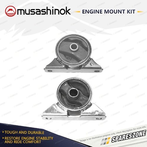 Front + Rear Engine Mount Kit for Mitsubishi Lancer CE 1.8L 4Cyl Sedan Hatch