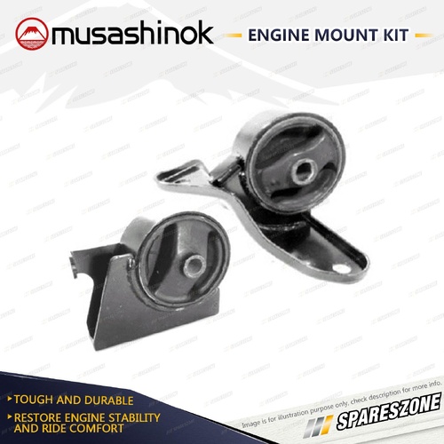 Front + Rear Engine Mount Kit for Mitsubishi Nimbus UG 2.4L 4Cyl 4G64 98-03 Auto