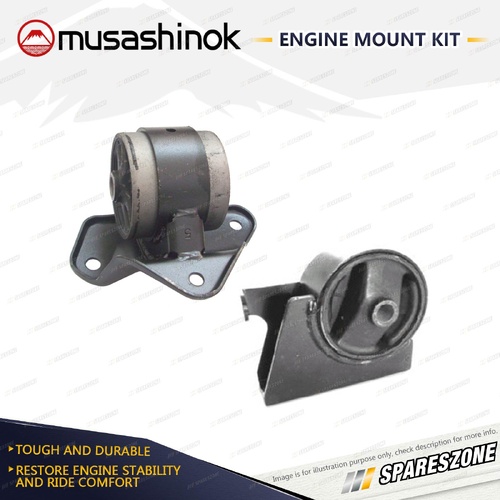 Front + Rear Engine Mount Kit for Mitsubishi Nimbus UG 2.4L 4Cyl 4G64 Manual