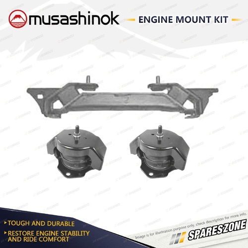 Front + Rear Engine Mount Kit for Mitsubishi Pajero NM NP NS NT NW NX 99-21 Auto