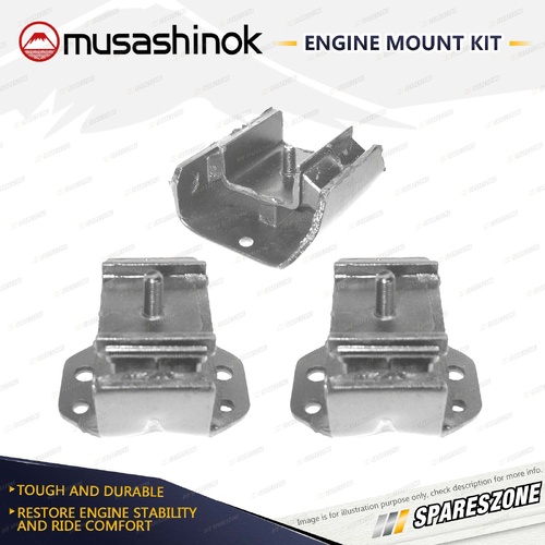 Front + Rear Engine Mount Kit for Nissan Urvan E23 2.0 2.3L 4Cyl RWD Z20 SD23