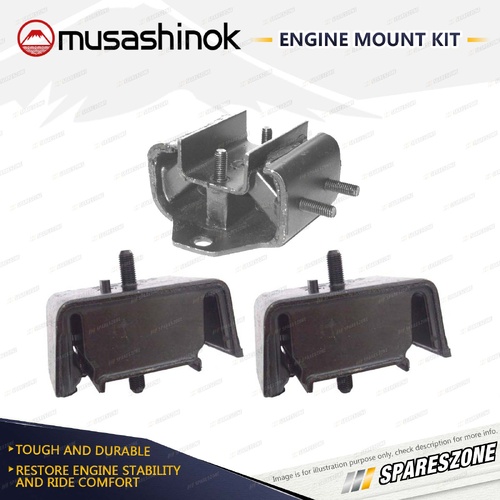 Front + Rear Engine Mount without HIGAS for Nissan Skyline R32 R33 2.0 2.5L 6Cyl