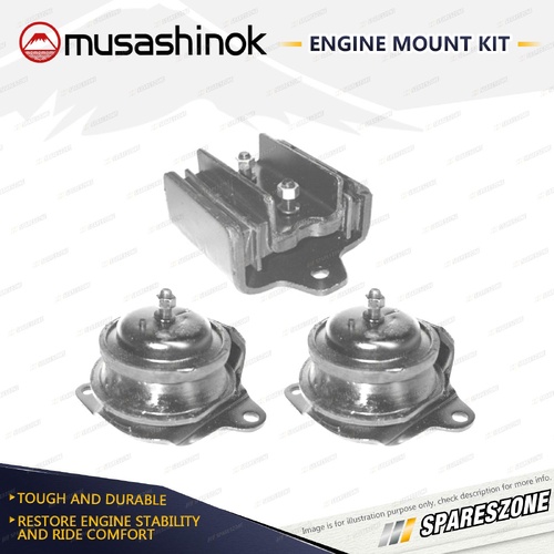 Front + Rear Engine Mount Kit for Nissan Navara D22 Pathfinder D21 3.0L 3.3L 4WD