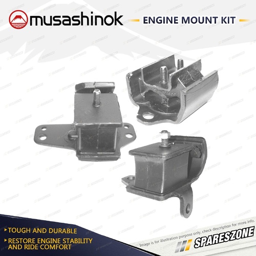 Front + Rear Engine Mount Kit for Nissan Navara D21 D22 2.5 2.7L TD25 TD27 88-01