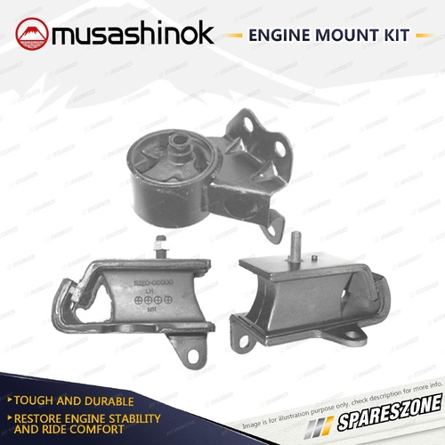 Front + Rear Engine Mount Kit for Nissan Serena C23 2.0L 4Cyl SR20DE 10/92-95