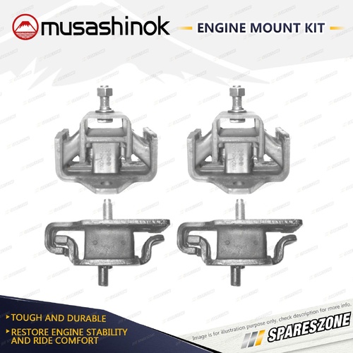 Front + Rear Engine Mount Kit for Nissan Patrol GU Y61 4.2L 4.5L 6Cy 4WD 97-07