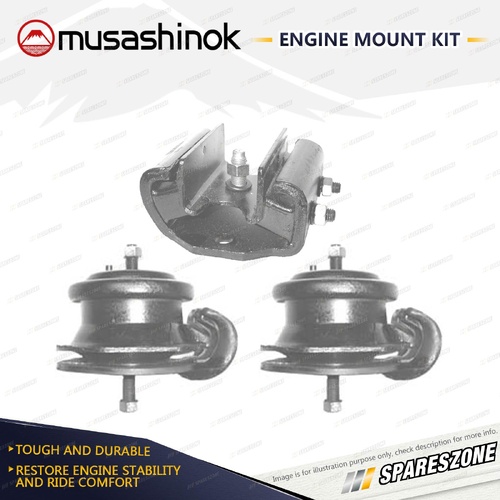 Front + Rear Engine Mount Kit for Nissan 300ZX Z31 Z32 3.0L V6 Twin Turbo 84-97