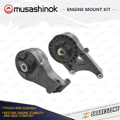 Front + Rear Hard Plastic Engine Mount Kit for Saab 9-3 1.8L 4Cyl Z18XE 03-09