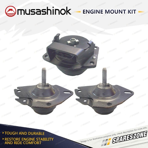 Front + Rear Engine Mount Kit for Saab 9000 2.3L Turbo B234E B234L B234R 90-98