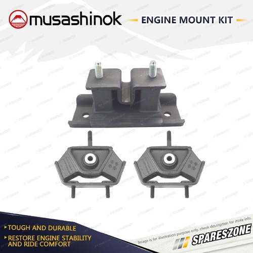 Front + Rear Engine Mount Kit for Ssangyong Musso 3.2L 6Cyl 4WD M 162.990 96-98