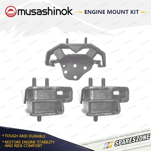 Front + Rear Engine Mount Kit for Subaru Impreza LX LXS GC3 GF3 1.6 4Cyl Manual