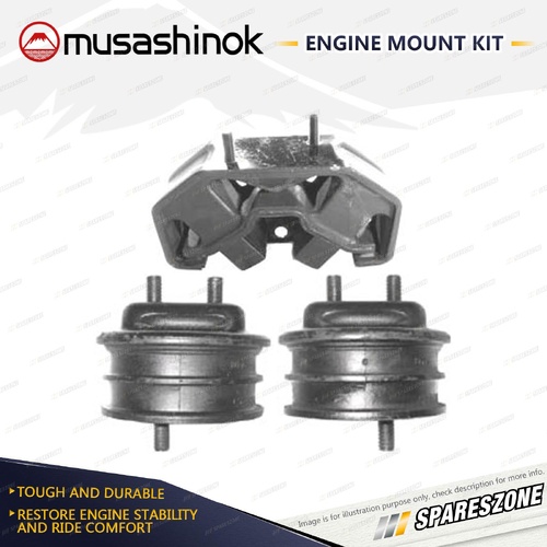 Front + Rear Engine Mount Kit for Subaru Liberty BC BD BF BG 2.2L 89-98 Auto