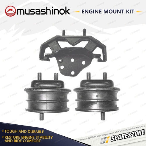 Front + Rear Engine Mount Kit for Subaru Liberty BC BD BF BG 2.2L 89-98 Manual