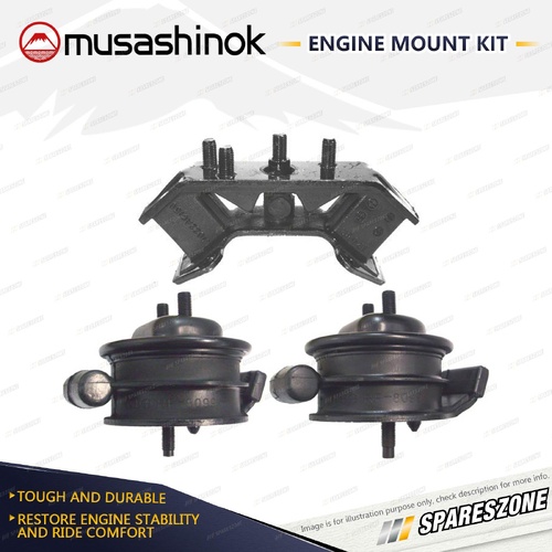 Front + Rear Engine Mount Kit for Subaru Forester SF5 2.0L 4Cyl GT Turbo AWD