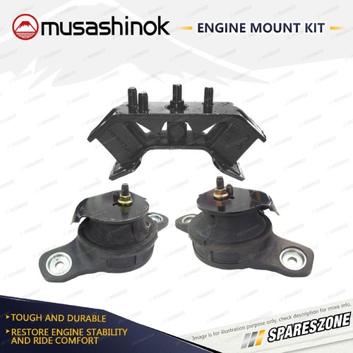 Front + Rear Engine Mount Kit for Subaru Liberty 2.5i BL9 BP9 Outback BP9 Auto