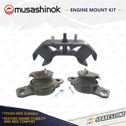 Front + Rear Round Engine Mount Kit for Subaru Forester 2.0i SJ5 XV GP7 CVT