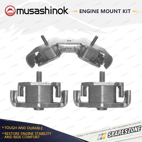 Front + Rear Engine Mount Kit for Toyota Landcruiser FJ45 4.2L 6Cyl 4WD 2F