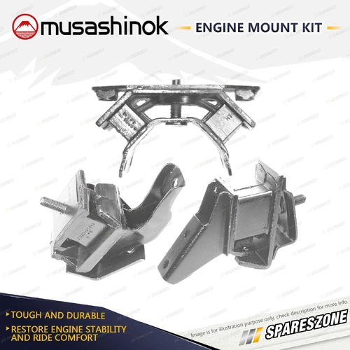 Front + Rear Engine Mount Kit for Toyota Corolla KE70 1.3L 4Cyl 4KC 10/81-4/85