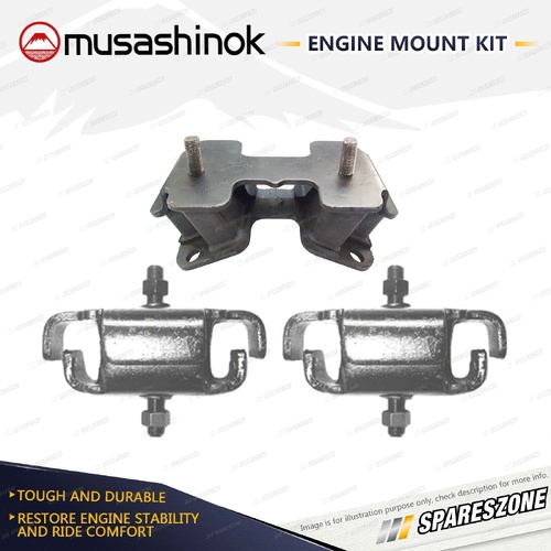 Front + Rear Engine Mount Kit for Toyota Landcruiser HJ61 4.0L 6Cyl T-Diesel 4WD