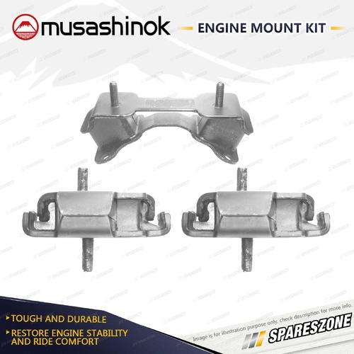 Front + Rear Engine Mount Kit for Toyota Landcruiser FJ62 4.0L 6Cyl 4WD 3F 84-90