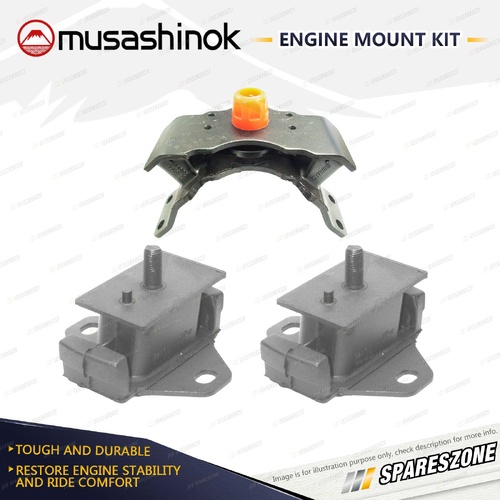 Front + Rear Engine Mount Kit for Toyota Prado KZJ120R 3.0L T-Diesel 5 Spd Auto