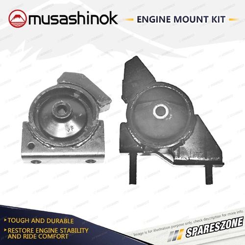 Front + Rear Engine Mount Kit for Toyota Corolla AE95R 1.6L 4Cyl 4WD Wagon Man.