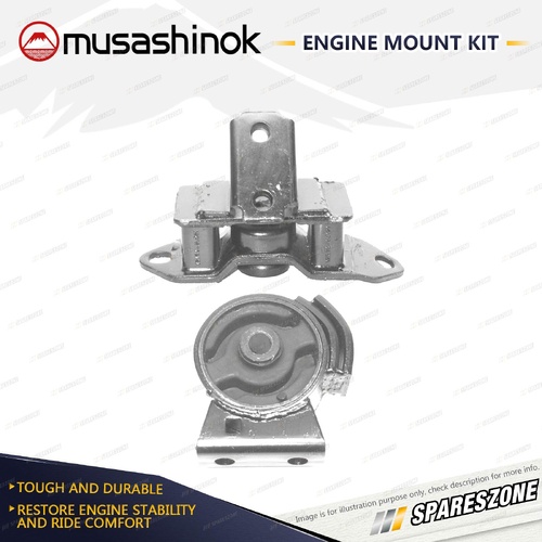 Front + Rear Engine Mount Kit for Toyota Corolla AE80 AE82 1.3 1.6L 4Cyl 84-89