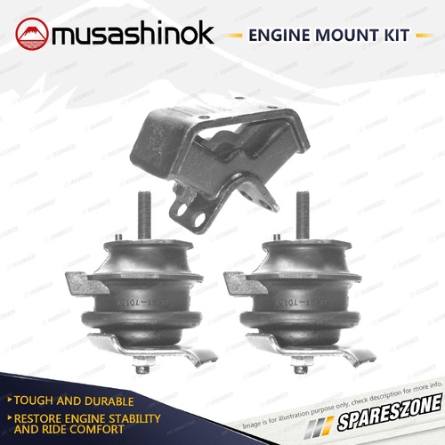 Front + Rear Engine Mount Kit for Toyota Cressida MX83 3.0L 6Cyl 7MGE 10/88-1/93