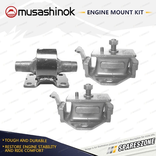 Front + Rear Engine Mount Kit for Toyota Hiace RCH12 RCH22 2.4L 4Cyl 2RZE 95-05