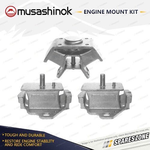 Front + Rear Engine Mount Kit for Toyota Hilux RZN149 RZN154 2.7L 4Cyl 97-05