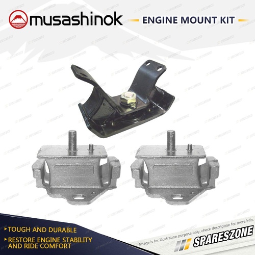 Front + Rear Engine Mount Kit for Toyota Hilux RZN169 RZN174 2.7L 4Cyl 4WD 3RZFE