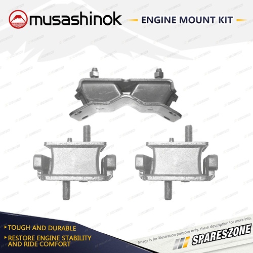 Front + Rear Engine Mount Kit for Toyota Landcruiser HDJ80R HDJ81R 4.2L 6Cyl