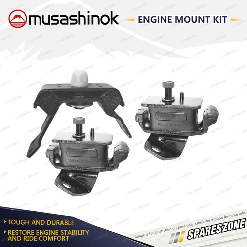 Front + Rear Engine Mount Kit for Toyota Prado VZJ95R 3.4L 4WD 5VZFE 96-03 Man.