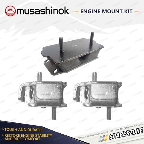 Front + Rear Engine Mount Kit for Toyota Landcruiser HDJ78R HDJ79R 4.2L 6Cyl