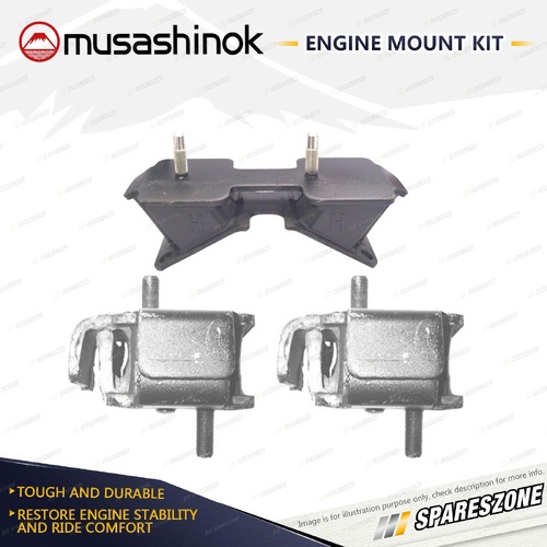 Front + Rear Engine Mount Kit for Toyota Landcruiser HZJ 78 79 4.2L Diesel