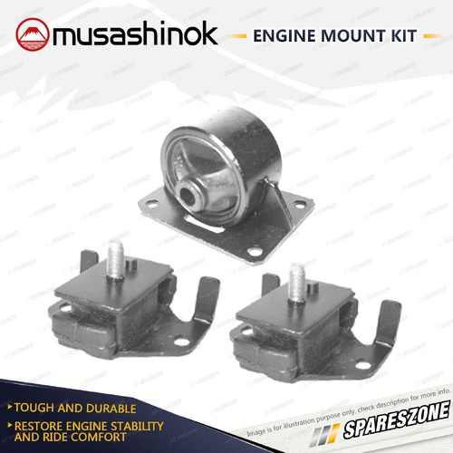 Front + Rear Engine Mount Kit for Toyota Hiace LH103 113 125 162 172 89-98 Auto