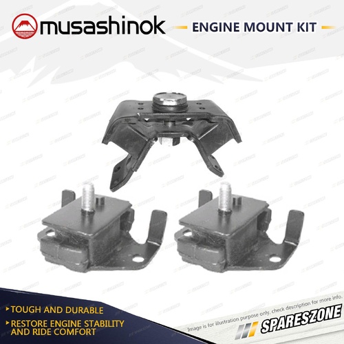 Front + Rear Engine Mount Kit for Toyota Hilux Surf KZN130 3.0L T-Diesel Auto