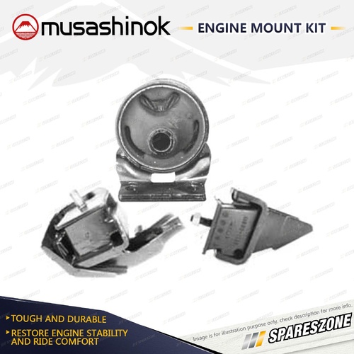 Front + Rear Engine Mount Kit for Toyota Townace KR42R 1.8L 4Cyl Efi 7KE 98-05