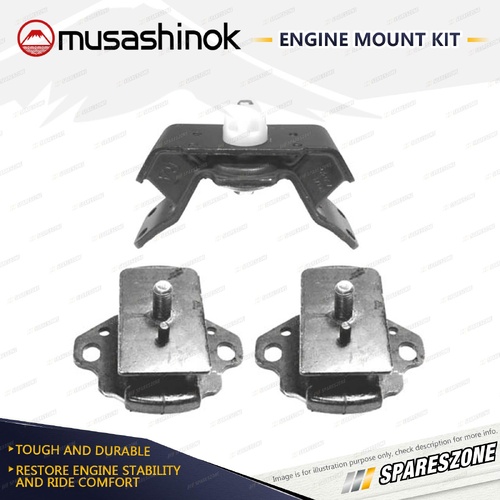 Front + Rear Engine Mount Kit for Toyota Prado VZJ95R 3.4L V6 4WD 5VZFE Auto