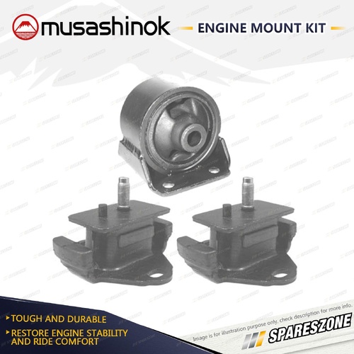 Front + Rear Engine Mount Kit for Toyota Hiace LH103 113 125 162 172 98-05 Man.