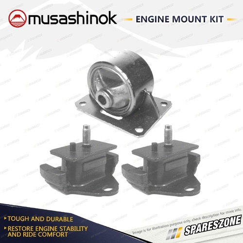 Front + Rear Engine Mount Kit for Toyota Hiace LH103 113 125 162 172 98-05 Auto