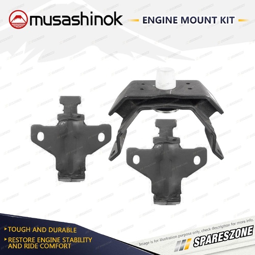 Front + Rear Engine Mount Kit for Toyota Hilux KUN26R 3.0L 4Cyl 5 Spd Auto