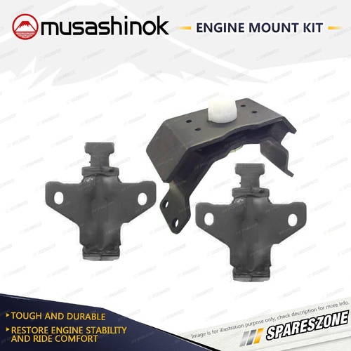 Front + Rear Engine Mount Kit for Toyota Hilux KUN26R 4 Spd Auto & 5 Spd Manual