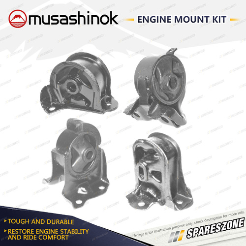 Full Engine Mount Kit for Honda Prelude BA4 BA5 4WS 2.0L B20A B20A6 85-92 Manual