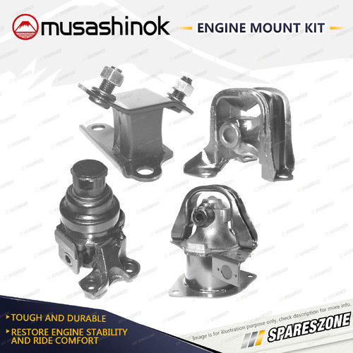 Front + Rear + LH + LH Mid Engine Mount for Honda Odyssey RA3 2.3L 97-00 2 Bolt