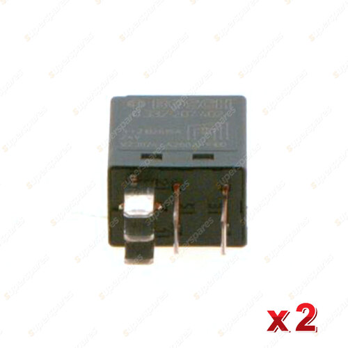 2 x Bosch Main Relays 0332207402 - 5 Pin 16 Ohm Rated Current 10A Voltage 24V