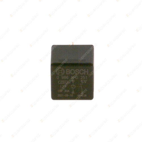 1 x Bosch Main Relay 0986AH0251 - 5 Pin 90 Ohm Rated Current 30A Voltage 12V